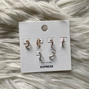 Express huggie hoops earring set